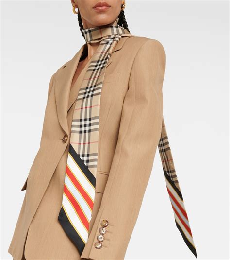 twilly scarf burberry|Burberry Skinny Check Silk Twill Scarf .